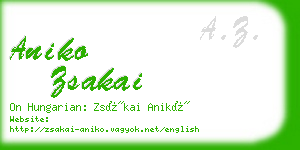 aniko zsakai business card